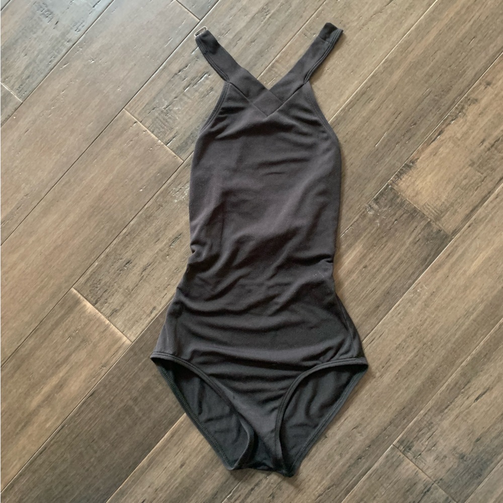 Women’s high neck halter black leotard or body suit